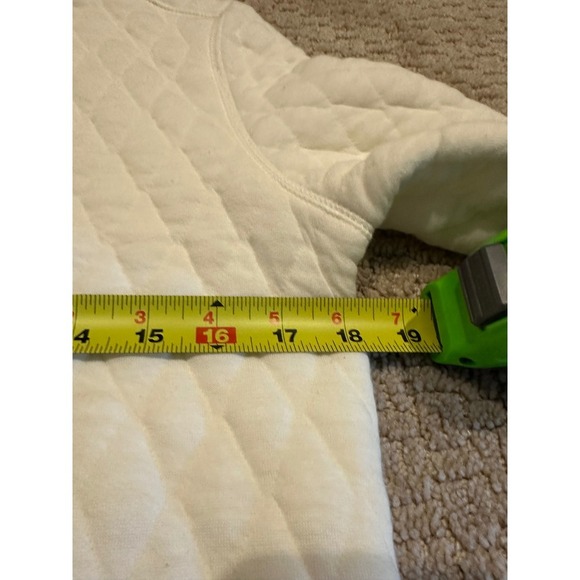 Women's Southern Tide Quilted Pullover Top Button Up Cream size XS - Picture 5 of 10